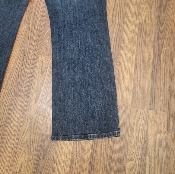 Contrast Women’s Size 13 Studded Y2K Mid Rise Bootcut Dark Denim Jeans 2000s B76 - Picture 9 of 10